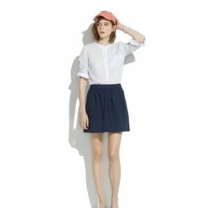 Madewell NWT Ponte Swivel Skirt Navy Blue Mini A2726 Size 4 Stretch